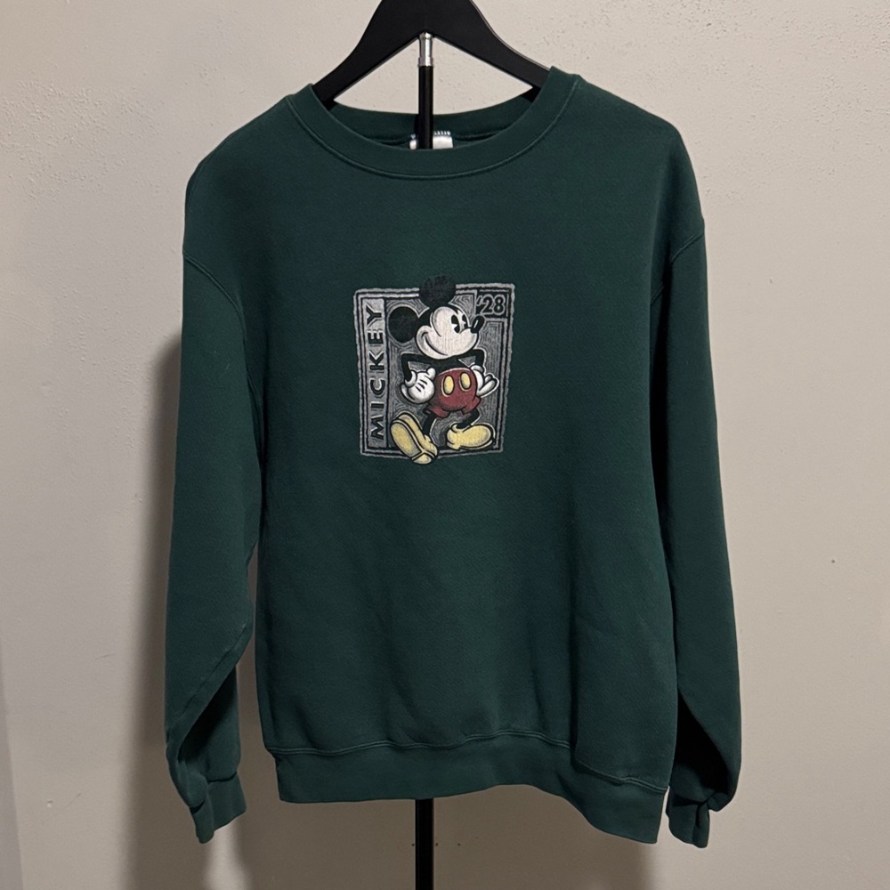 Disney Mickey Mouse Green Sweater